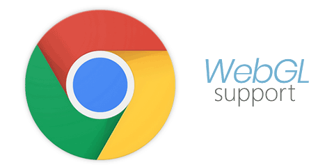 By default Chrome supports WebGL